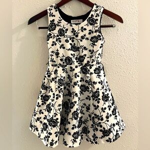 Girls Formal Black and White Dress- Size 6
